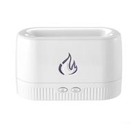 Diffuseur d'aromathérapie à flamme offrant une dispersion de brume silencieuse, une capacité d'eau de 200 ml et un arrêt automatique pour une ambiance longue durée (blanc)