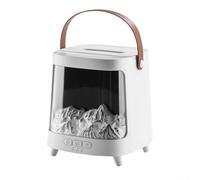 Diffuseur d'aromathérapie à lumière colorée avec télécommande et minuterie - Humidificateur à brume froide de 200 ml pour chambre à coucher, bureau - Arrêt automatique, Com (blanc)