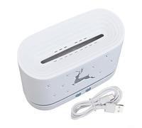 Diffuseur d'aromathérapie alimenté par USB de grande capacité avec effet de flamme pour la maison, la chambre à coucher, le bureau, humidificateur blanc pour Essential O