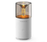 Diffuseur d'aromathérapie avec effet d'éclairage chaud, humidificateur USB compact pour espaces personnels et voyage (blanc)