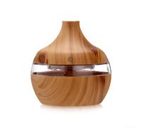 Diffuseur d'aromathérapie de 300 ml avec éclairage sept couleurs, améliore l'air et favorise le bien-être (grain de bois peu profond)
