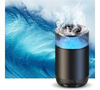 Diffuseur d'aromathérapie de voiture avec brume et lumière ambiante, marche/arrêt automatique pour parfum d'intérieur de véhicule, compatible avec prise allume-cigare 12 V, noir (brise marine de