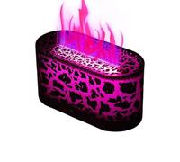 Diffuseur d'aromathérapie - Humidificateur à flamme craquelée, décoratif 14 x 6,5 cm avec minuterie, étui d'accessoires de parfum ultrasonique en ABS PP noir | pour chambre à coucher, sall