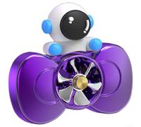 Diffuseur d'aromathérapie pour grille d'aération de voiture, 1 ventilateur à lame rotative avec motif astronaute pour une meilleure dispersion du parfum dans les véhicules (violet)