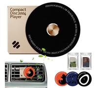 Diffuseur d'aromathérapie pour voiture, clip d'aération pour voiture, diffuseur d'arômes pour voiture en forme de tourne-disque, clips créatifs pour ventilation de voiture,