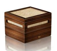 Diffuseur d'arôme de thé, diffuseur d'arôme de thé, Cage de torréfaction de thé électrique, Bambou, Commandes tactiles/sécurité Intelligente, contrôle de température à 3 Vitesses(Brown)