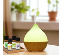 Diffuseur d'arôme leo + 4 huiles essentielles - bien-être & respiratoire