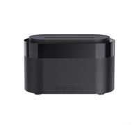 Diffuseur d'arômes 3 en 1 avec horloge numérique LED pour la maison, le bureau, la chambre à coucher, la relaxation (noir)