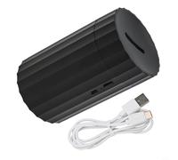 Diffuseur d'arômes à effet de flamme pour huiles essentielles, humidificateur de voiture LED coloré de 100 ml avec chargement USB-C, 7 couleurs changeantes et sans eau (noir)