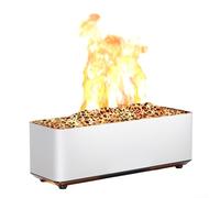 Diffuseur d'arômes à effet de flamme pour le confort de la maison, dispose de deux modes d'éclairage, fonctionnement sûr avec arrêt automatique et grande capacité pour une longue durée de vie (blanc-C