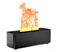 Diffuseur d'arômes à effet de flamme pour le confort de la maison, dispose de deux modes d'éclairage, fonctionnement sûr avec arrêt automatique et grande capacité pour une longue durée de vie (noir A)