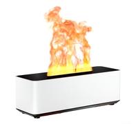 Diffuseur d'arômes à effet de flamme pour le confort de la maison, dispose de deux modes d'éclairage, fonctionnement sûr avec arrêt automatique et grande capacité pour une longue durée de vie (blanc-A