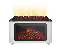 Diffuseur d'arômes cheminée à ultrasons silencieux avec 7 couleurs de flamme pour chambre, bureau, salle de bain, salon, spa, yoga, méditation 160 ml