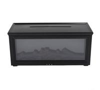 Diffuseur d'arômes de flamme 3D avec télécommande, réservoir d'eau de 280 ml, silencieux (30-40 dB), éclairage d'ambiance 7 couleurs, pour salon et chambre à coucher (noir)