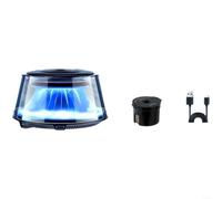 Diffuseur d'arômes de voiture Smart Start Stop pour brume 6 LED | Plastique ABS, 30 jours pour batterie, 360° pour brume, cartouche remplaçable, rechargeable par USB, compatible