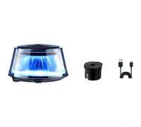Diffuseur d'arômes de voiture Smart Start Stop pour brume 6 LED | Plastique ABS, 30 jours pour batterie, 360° pour brume, cartouche remplaçable, rechargeable par USB, compatible