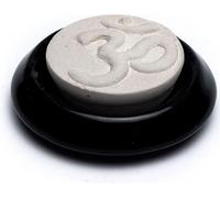 Diffuseur d'arômes en pierre OM noir -- 7.5cm