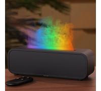 Diffuseur d'arômes flammes - 7 types de couleurs de lumière LED - Diffuseur d'huiles essentielles avec télécommande - Diffuseur d'huiles essentielles avec 3 minuteries - Arrêt automatique en cas
