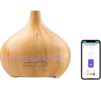 Diffuseur d'arômes intelligent, compatible WLAN, capacité de 400 ml, réglages réglables de la brume et de la lumière, adaptateur EU
