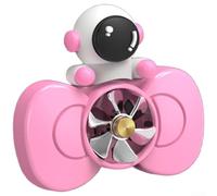 Diffuseur d'arômes pour grille d'aération de voiture avec lame rotative, jolie décoration d'astronaute et parfum activé par le flux d'air, feuilles de parfum d'extrait de plantes pour un intérieur