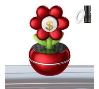 Diffuseur d'arômes pour voiture - Décoration de parfum solaire avec motif floral signe de richesse | Design floral symbole de prospérité, rotation à 360 degrés, accessoires décoratifs pour tableau de