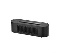 Diffuseur d'arômes USB avec veilleuse colorée, libération de brume silencieuse, contrôle de la minuterie, protection contre les pénuries d'eau, alimentation portable de type C (noir)