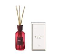 Diffuseur de bâtonnets Style Rubis de 250 ML | Culti Milano | Parfum Era, aux Feuilles de Cassis, Rose et Ambre végétale - Durée 3 Mois - Métrage 10 m²