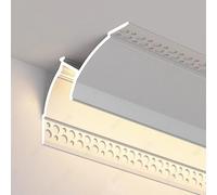 Diffuseur de canal de plafond LED en aluminium pour plinthe et plafonnier - Plusieurs (3 m) - Idéal pour décoration d'intérieur moderne