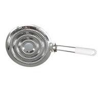 Fackelmann Diffuseur de chaleur 682074 – Accessoire pour gazinière, acier inox, blanc 20,5 cm