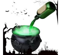 Diffuseur de chaudron - Pot de sorcière d'Halloween avec bouteilles de potion flottantes, décoration de pot de brouillard bouillonnant | Chaullons de magie noire spooky pour l'affichage d'entrée en pl