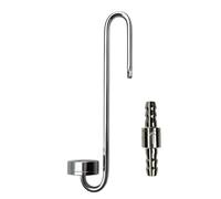 Diffuseur de CO2 en acier inoxydable pour plantes d'aquarium avec clapet anti-retour, pour aquarium de 25 à 30 cm