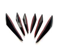 Diffuseur De Décoration De Lèvre De Pare-chocs Avant, Splitte, Réglage De Voiture, Décor De Canard D'aération latérale de voiture Garniture(6PCS Black)