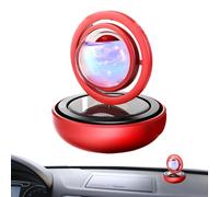 Diffuseur de désodorisant pour voiture - Distributeur de parfum à énergie solaire pour décoration de tableau de bord, structure à double anneau avec design rotatif, accessoire élégant pour camping-car