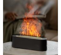 Diffuseur de Flamme, diffuseur d'huiles essentielles à 7 lumières de Couleur, diffuseur d'aromathérapie Super Silencieux, arrêt Automatique sans Eau pour la Maison, Le Bureau, Noir