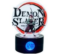 TEKNOFUN - - Licence Officiel Demon Slayer - Réveil Lumineux TANJIRO 20 cm - 2 Modes d'éclairage - Fonctionne avec 3 x AAA/Câble USB (Inclus) - pour Les Enfants dès 6 Ans - 811755