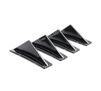 Diffuseur De Pare-Choc Arrière Universel Modifié en Fiber Carbone pour Voiture 4 Pièces Becquet Lèvre Anti-Collision Spoiler Arrière Voiture(Bend Carbon)