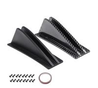 Diffuseur de pare-chocs arrière - 4 ailerons en fibre de carbone ABS Shark Fin, lèvre arrière triangulaire de 5,91 x 2,17 x 1,77 pouces, installation facile avec des vis à ruban | Accessoires modifiés