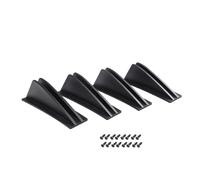 Diffuseur de Pare-Chocs Arrière Nouveau 4 Pièces Universel Voiture Pare-Chocs Arrière Lèvre Séparateur Spoiler Corps Pare-Chocs Protection pour Montage Incurvé(Noir)
