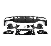 Diffuseur De Pare-chocs Arrière Pour Benz W213 Pour AMG E63 Avec Embouts D'échappement Intégrés. Diffuseur De Pare-chocs Arrière Style Carbone Noir Brillant(Carbon look)
