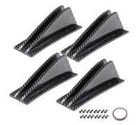 Diffuseur de pare-chocs arrière - Spoiler 'auto, séparateur à lèvres | 4pcs Fins arrière de style requin, amplificateur de kit de corps triangulaire pour look sportif, mise à jour du