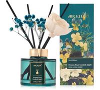 Diffuseur De Parfum 150Ml,Frozen Pear Cooked Apple Reed Diffuser Set,Rose Parfum D Ambiance Maison,Decoration Pour Chambre,Salon