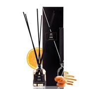 Diffuseur de Parfum d’Ambiance avec 6 bâtonnets - Caramel & Orange, Désodorisant Maison, Salle de Bain, Diffuseur Intense pour décoration intérieure & Appartement