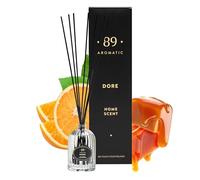 Diffuseur de parfum de luxe pour la maison - Parfum longue durée avec 7 bâtonnets de qualité supérieure - Caramel, orange et melon - Désodorisant pour salle de bain, salon et bureau
