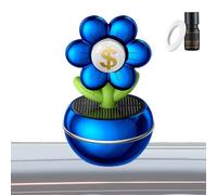 Diffuseur de parfum de voiture - Désodorisant automatique à énergie solaire | Motif floral, rotation à 360 degrés, purificateur d'air aromathérapie, signe de richesse pour adultes