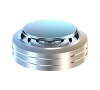 Diffuseur de parfum de voiture en alliage d'aluminium - Non toxique et résistant aux hautes températures (décor parfumé de luxe, flux d'air visible à 360°) (argent)