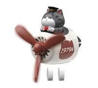 Diffuseur de parfum de voiture pilote de dessin animé mignon - Diffuseur de parfum de voiture à hélice - Diffuseur d'arôme de voiture, clip de ventilation, désodorisant de voiture pilote animal