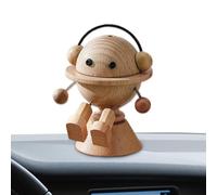 Diffuseur de parfum de voiture Planète en forme de robot en bois | Diffuseur de parfum pour voiture, bureau, maison, salle de bain, hôtel, maison, intérieur, voiture, camion, aromathérapie
