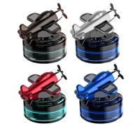 Diffuseur de parfum durable pour voiture stylé comme un avion, solution désodorisante à énergie solaire efficace (bleu)