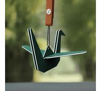 Diffuseur de parfum élégant pour voiture avec grue en papier artistique pour des promenades agréables (vert)