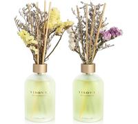 Diffuseur De Parfum ¿ Pamplemousse Et Osmanthus 200 Ml Lot De 2 Diffuseurs D'huiles Essentielles De Fleurs Avec 16 Bâtonnets ¿ Parfum Longue Durée Pour La Maison,La Chambre,La Salle De Bain